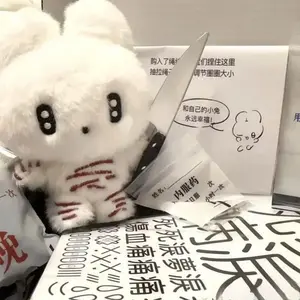 Cute healing happiness bunny plush doll pendant super cute bunny bag pendant(Sheet)