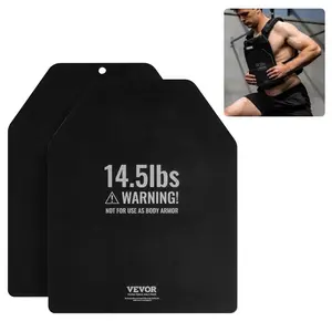 VEVOR Weight Vest Plates, 19.75 LB Pairs, Premium Steel Weighted plates, Contoured Ergonomic Fit - WODs, Additional Weight for Weight Vests, for Strength Training, Running, Fitness, Heavy WorkoutsVEVOR Super Brand Day