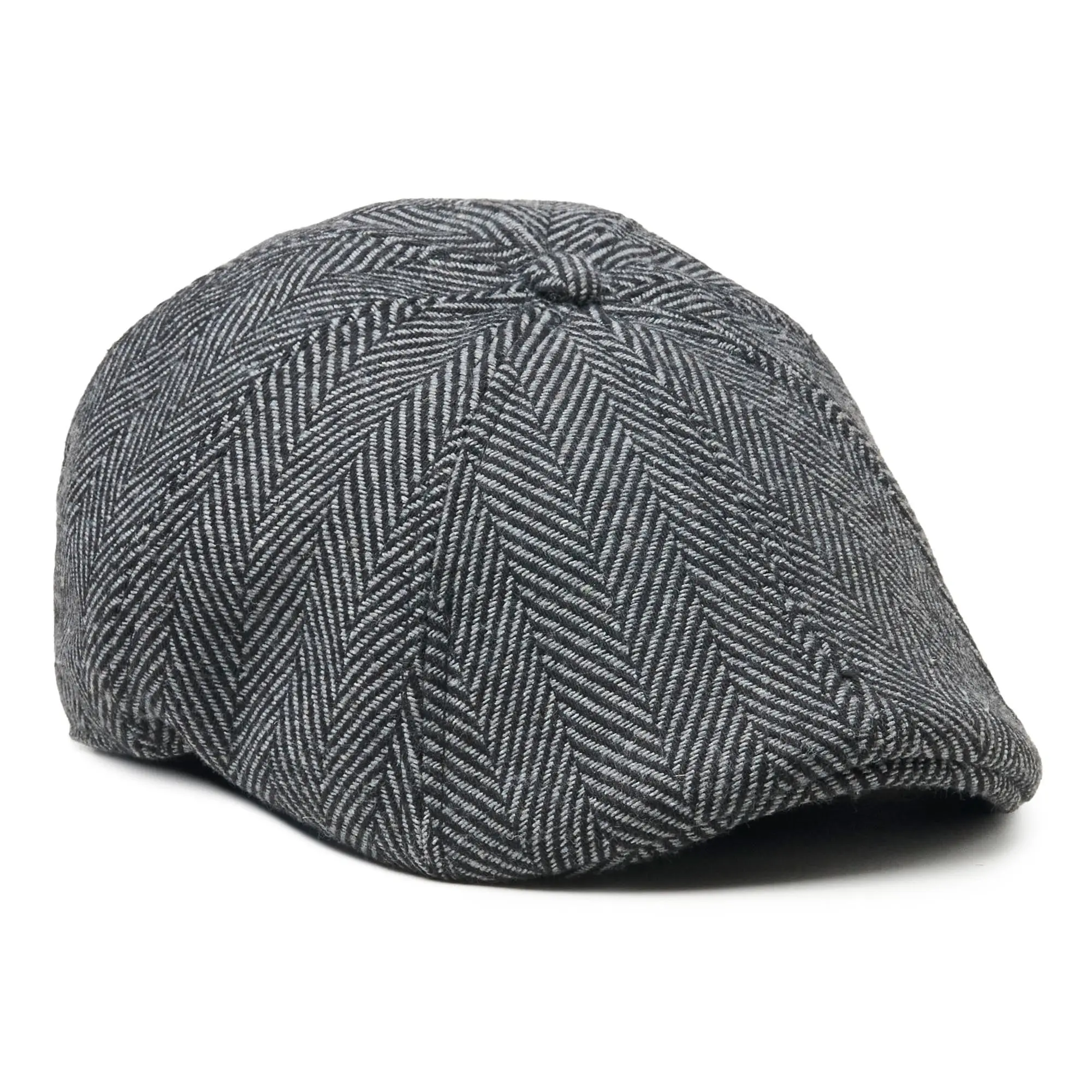 The Original Peaky Boston Scally Cap - Grey Herringbone