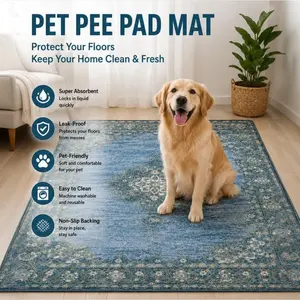 A Lifesaver for Dog Owners! This Floor Mat Is Absorbent, Leak-Proof, and Stain-Resistant-So You Won't Feel Embarrassed When Guests Arrive.