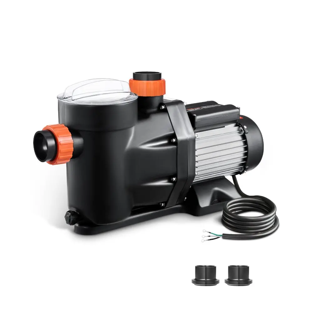 【toolupgrade】VEVOR Efficient Single-Speed Above Ground Swimming Pool Pump, 3450 RPM, Various Specifications, Chlorine Safe, Detachable Lid, Compatible with Hot Tubs