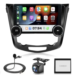 Double Knobs Car Radio for 【Nissan X-Trail Qashqai Rogue 2014-2018】 with Wireless CarPlay Android Auto,10.1" Touchscreen Android 13 Car Stereo with Mirror Link WiFi/GPS,Bluetooth,FM/RDS,SWC+Backup Camera