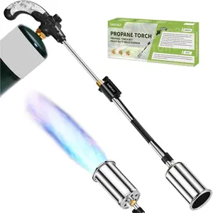 Propane Torch Weed Burner, 2,400,000 BTU High Output Weed Torch Flame Thrower, Weed Burner Torch for Propane Tank, Blow Torch for Weeding, Roofing(Fuel Not Included)