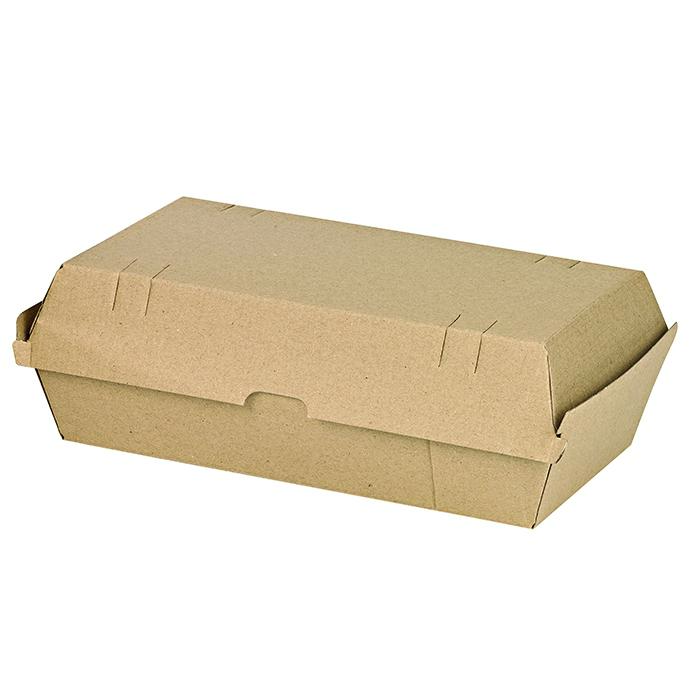 Packnwood 210EATBURG231k 2.95 x 5.31 x 9.65 in. Brown & Kraft Hamburger Box