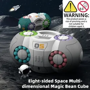 8-Panel Space Magic Cube Toy, Stress Relief Rotating Puzzle, Brain Training Game, Educational Thinking Toy, Single Pack