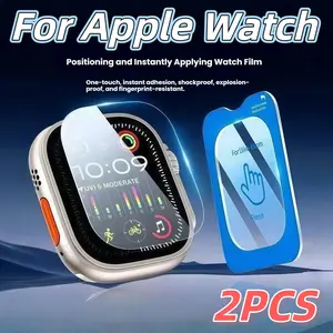 2-Pack HD Screen Protector Film for Apple Watch Ultra/ultra2/ultra 3 49mm, Accessories, Full-Screen Protection, Anti-Drop, Anti-Explosion, Anti-Scratch, Watch Screen Cover
