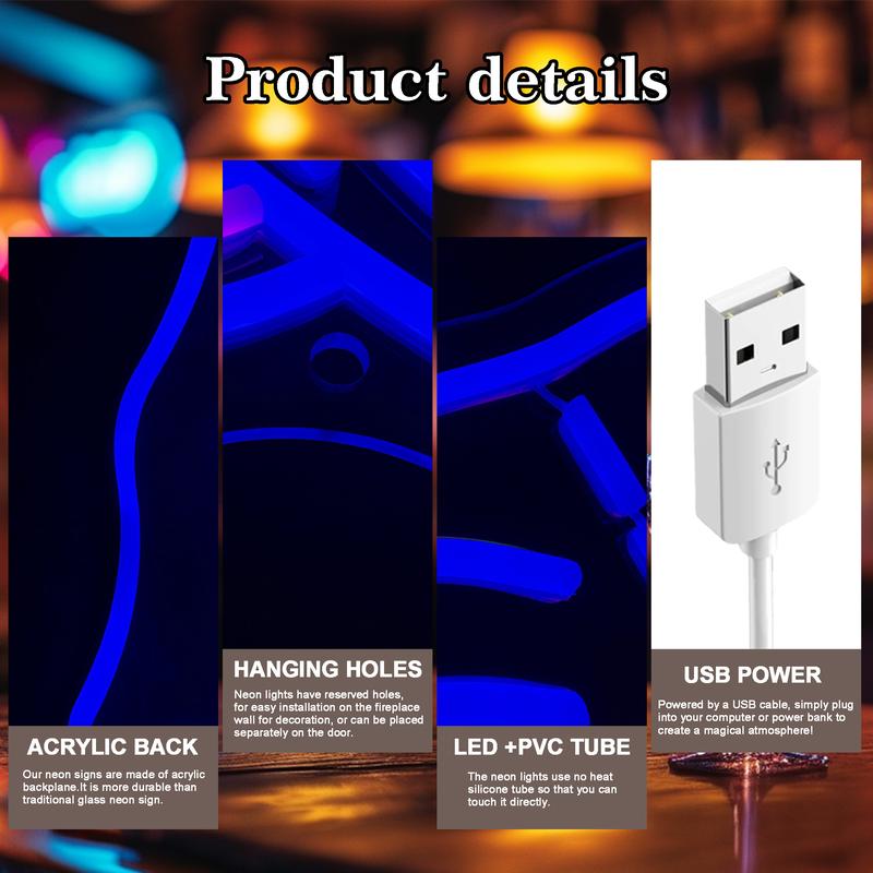 Demon Hunters Neon Sign Tiger LED Neon Sign hunter Neon Signs for Wall Decor, mystical fantasy Gaming Neon Sign, Led Neon Lights