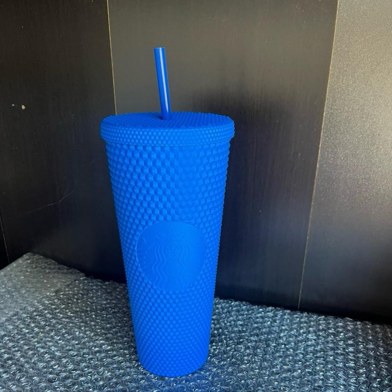 Starbucks New Blue Sapphire Matte Mexico Bling Studded Venti 24oz Tumbler