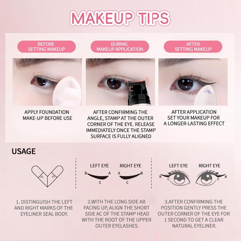Foldable Eyeliner Stamp Gel Eyeliner Pencil Set SmudgeProof Waterproof Eye Liner for Beginners Christmas Gift MultiPurpose Makeup Tool US Flawless Lid Lipliner