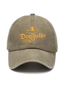 Donjulio 1942 Tequila Baseball Cap, Comfortable Breathable Vintage Solid Color Sun Hat with Logo, Stylish Outdoor Headwear