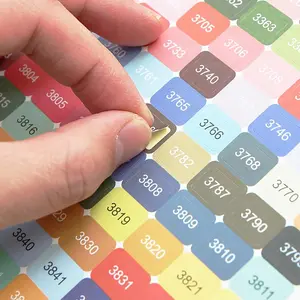Colorful Number Stickers, 4 Sheets Colorful Number Label, DIY Sticker Accessories for Home Decoration, Diamond Art Painting Labels
