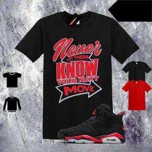 AJ 6 Infrared Salesman 2026 Sneaker Hide Your Next Move Youth + Adult Tee, Sneaker Stress, 90s Hip Hop Streetwear Heavy Cotton, Graphic Tees, Youth boy clothes, Unisex Tee