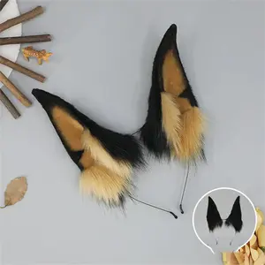 Fur-Like Dobermann Ears Headband, 3-Color Furry Animal Hair Accessory, Comic-Con Cosplay Prop, Sexy Masquerade Attire Hair Accessory, Accessories