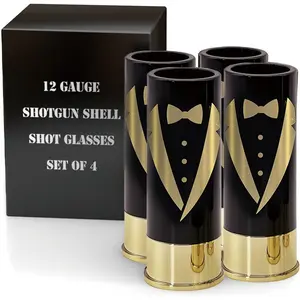 Tequila Shot Glass Set, Drinkware, Unique Skull Design Inspired by American Flag Style, Perfect for Parties & Tequila Lovers, Durable Material, Shot Glass Boxsets