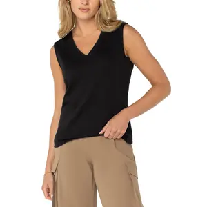 V Neck Knit Tank Top (Liverpool)