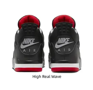 Classic Black Red White Color Block Mid Top Sneakers Metallic Silver Rear Logo Sculpted Dual Tone Midsole Fashion Hip Hop Daily Streetwear Footwear