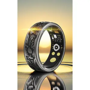 Men's Smart Ring | Monitor Heart Rate & Blood Oxygen, Sleep Tracker, Waterproof Sports Step Counter & Remote Camera Control
