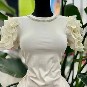 0505-Top with flower style sleeves