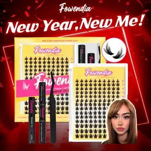 Fowendia Short Manga Lashes, California Sunset Short, Wanna Be Short | Cluster C/D Curl  Extension Kit | 8-14mm Lash Clusters with Bond, Seal, Remover - Ultra-Thin Transparent Bands |  Magic Anime False Eyelash Extension Kit dealsforyoudays