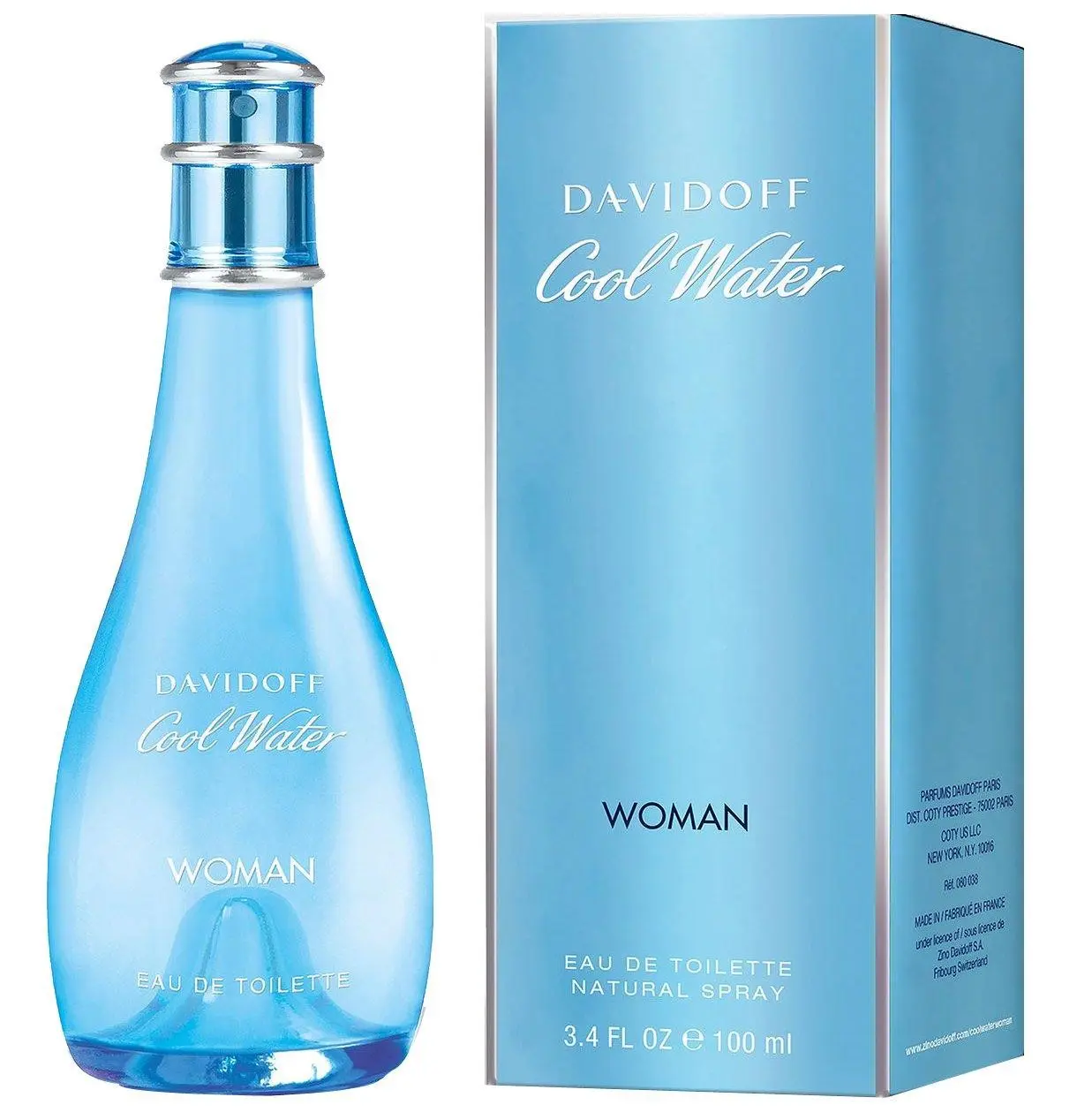 Davidoff Cool Water Eau de Toilette Spray for Women, 3.4 fl oz - Fresh, Aquatic, Long-Lasting Fragrance for Women