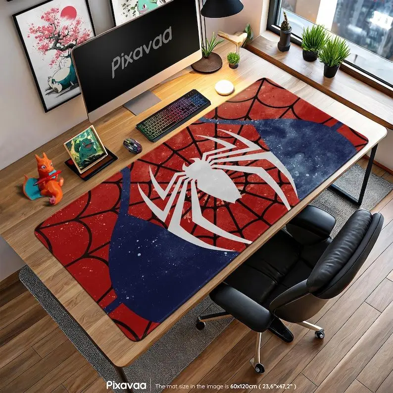 Mouse Pad Relaxing Desk Mat, Spider-Man Inspired Mousepad, Spidey Gaming Desk Pad, Camic Hero Workspace Decor
