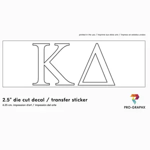 Pro-Graphx Kappa Delta Sticker Greek Sorority Decal for Car, Laptop, Windows, Officially Licensed Product, Girls College Group Monogram Design 2.5" Tall - White