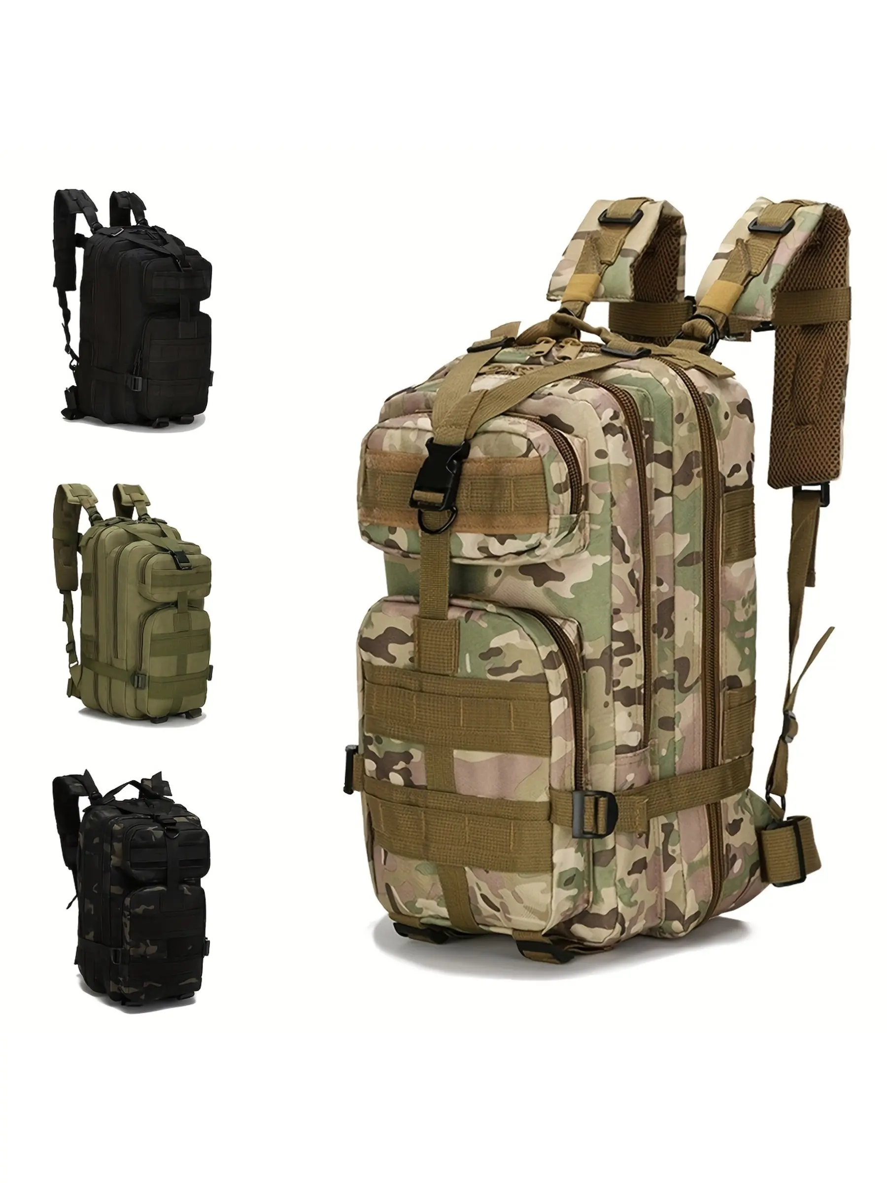 25-30L Outdoor Tactical Backpack, Outdoor Hiking Backpack, Camping Training Bag, Sports Dual Shoulder Pack, 3-Day Hunting Fishing Backpack, Outdoor Hiking Rucksack, Durable Outdoor Rucksack