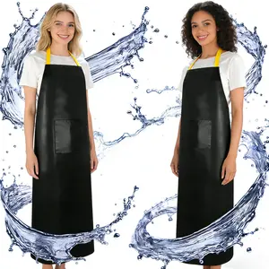 GETYEA Multi Functional Extra Long Waterproof Apron with Tool Pocket,Ideal for Gardening Car Wash Barbecue Painting and Kitchen Use,Perfectly Protects Clothing from Stains and Mess