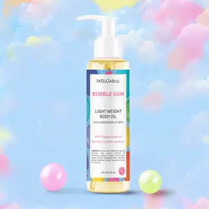 Bubble Gum Lightweight Body Oil with Papaya Seed Oil 300g Hydrating Moisturizing Jojoba & Coconut Oil for Glowing Skin