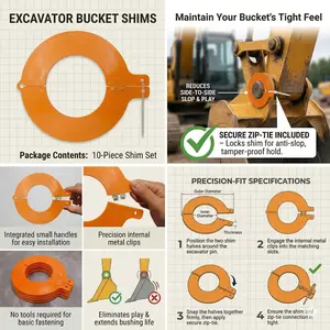 Construction Machine Pins Shim, Various Sizes Available, Compatible with Excavator, Wheel Loader, Bulldozer, Crane Equipment, Parts