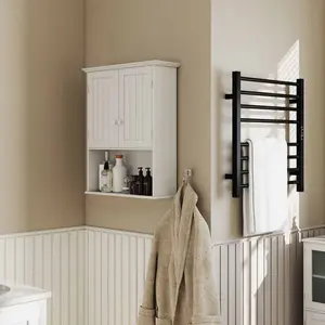 COSTWAY - Laundry Room Bundle: 4-in-1 Storage Set Storage Cabinets and Rack Set