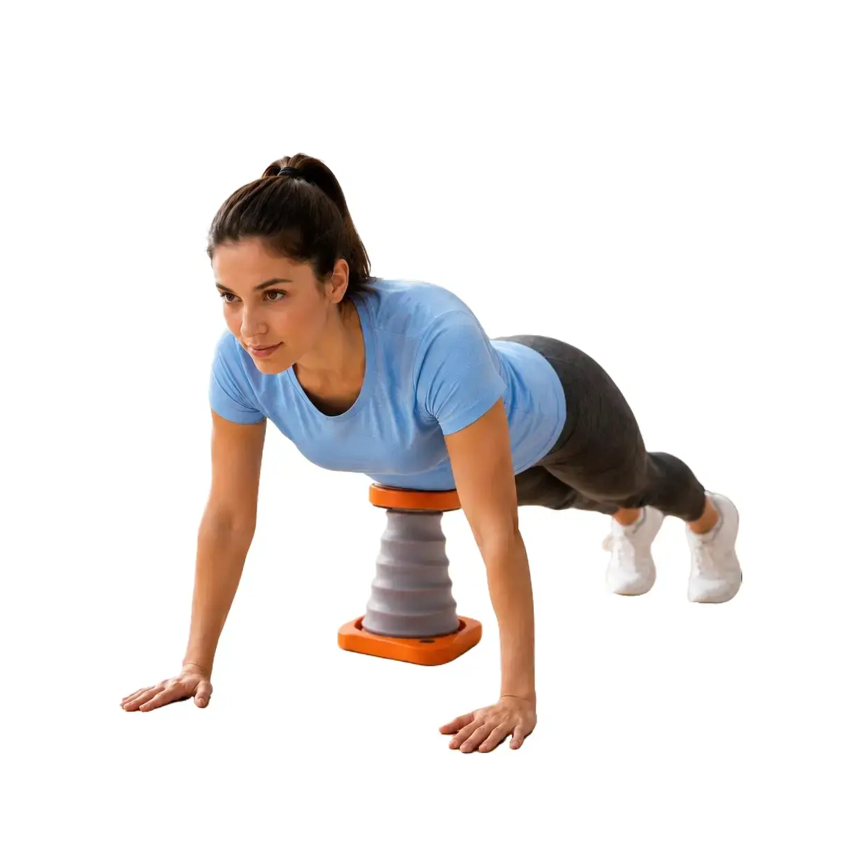 Push Up Trainer for Beginners – Push Up Assist Device with Waist & Core Support, Reduces Body Weight Load, At Home Gym Equipment for Chest & Upper Body Strength Training