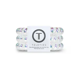 TELETIES - Peppermint - Hair Ties - Strong Grip - Pack of 3