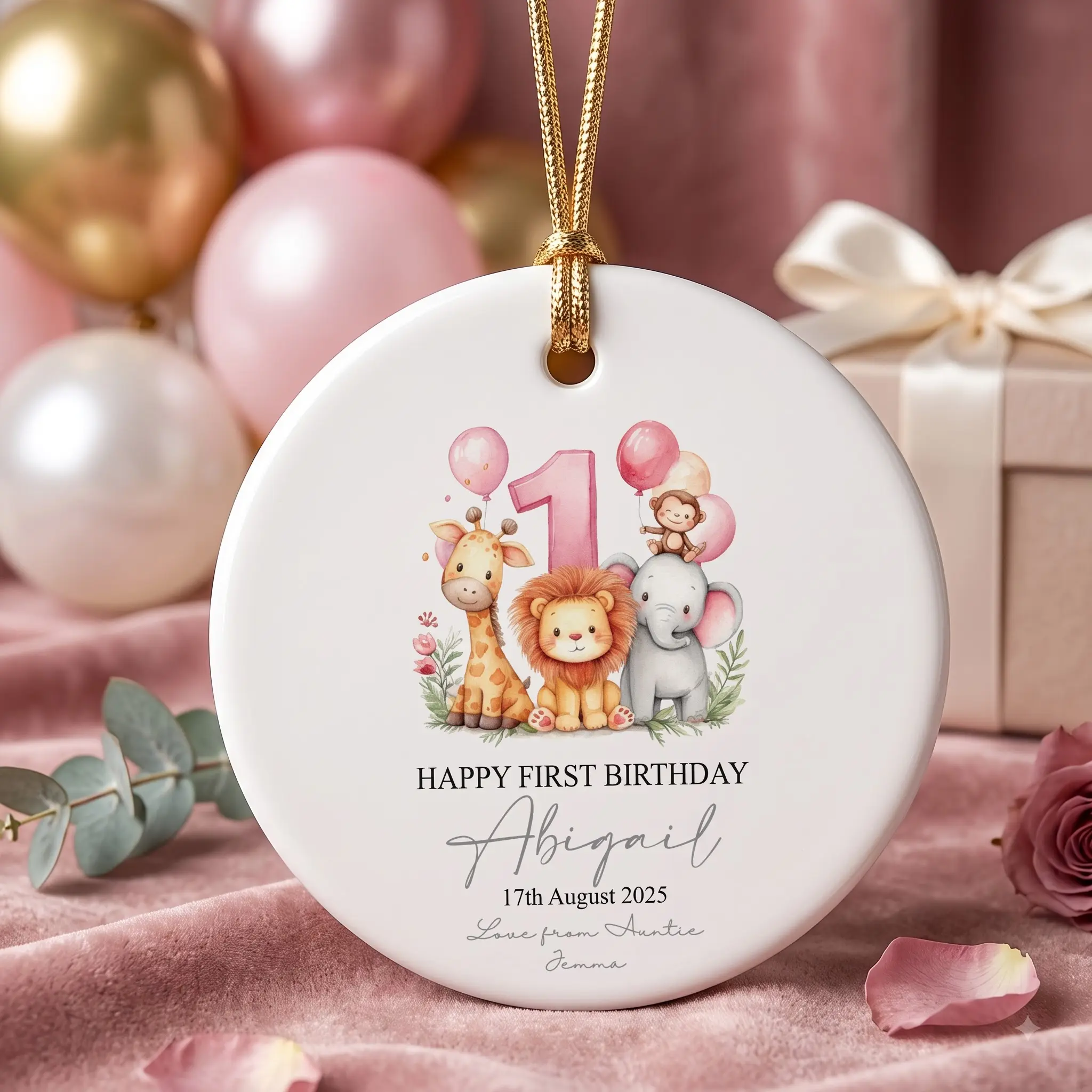 Personalised First Birthday Ornament Keepsake Gift, Custom New Family Ornament, Baby's First Christmas Ornament,Personalized Family Ornament, Custom Baby Name Ornament, Newborn Gift, Halloween Keepsake, Custom Couple Name Christmas Gift – Wedding Keepsake