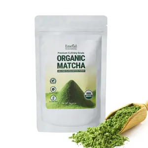 Emerail Organic Matcha Powder, USDA-Certified Pure Matcha Green Tea Powder, Premium Culinary Grade, Perfect for Lattes Smoothies and Baking, Sugar Free (70g /2.5oz Pouch)