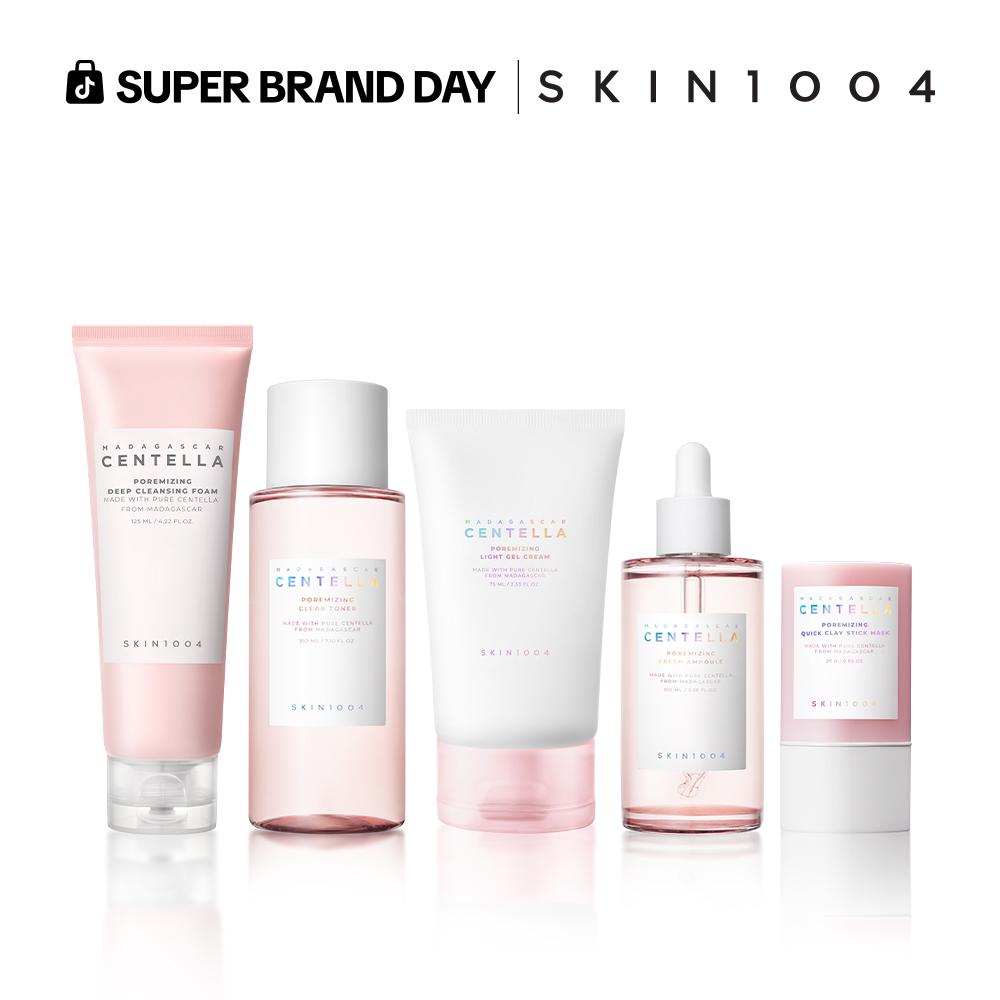 [SKIN1004 Official Shop] Perfect Pore Set | Deep Cleansing Foam + Pink Clay Stick Mask + Toner + Ampoule + Light gel cream