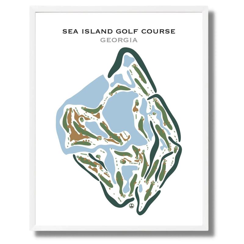 Sea Island Golf Course Map - Poster & Canvas Wall Art Print - TikTok ...