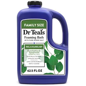 (A)Dr Teal’s Foaming Bath with Pure Epsom Salt – Relax & Relief Eucalyptus & Spearmint, 62.5 fl oz