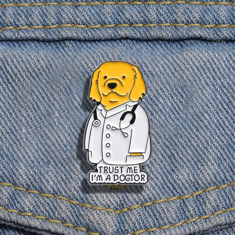 Cute Cartoon Dog Design Brooch, Fashion Jewelry Accessories for Daily Holiday Gift, Fashion Brooch for Daily Clothing Decor, Trendy All-match & Exquisite Brooch for Women & Men Jewellery, Alloy Brooch Pin
