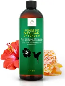 Hummingbird Nectar Extender – Extends Nectar Life and Attracts Hummingbirds Naturally All Organic Keeps Fresh Longer - Enjoy Clear Without Frequent Changes – 16 oz Bottle