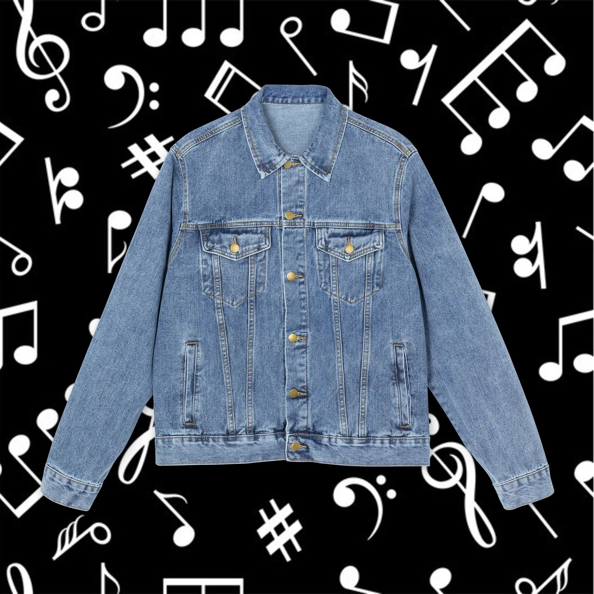 'Music Over Depression & Anxiety' Denim Jacket