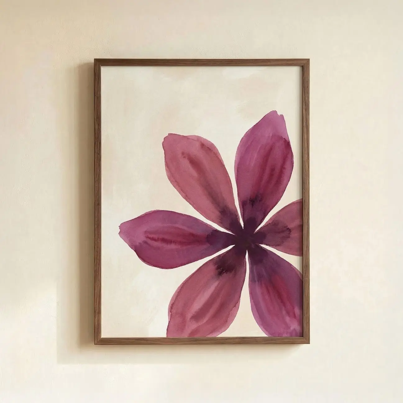 Purple Watercolor Flower Poster