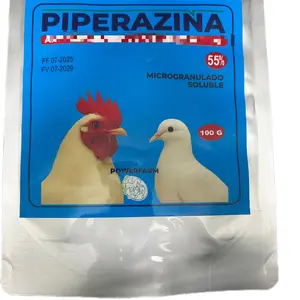piperazin , suplemento que ayuda a un mejor rendimiento de sus aves de corral como gallinas , gallos ,pollos garantizando un mejor estado de animo y salud