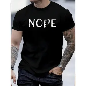 100% Cotton Nope. Not Today T-Shirt Funny Negative Relaxed Gift Women's Men's Graphic Tee Crew Neck summer vacation Tops