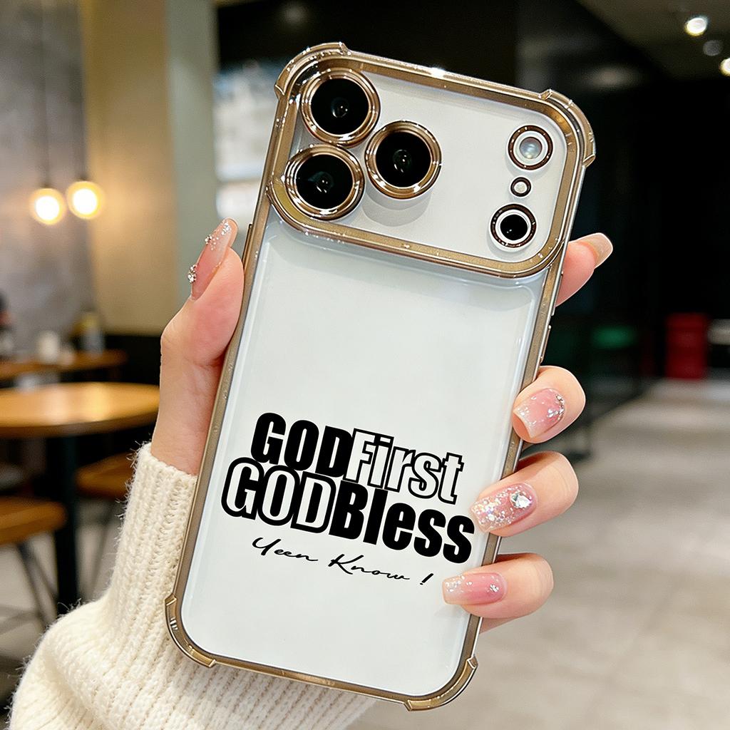God First God Bless iPhone Case for iPhone 11 12 13 14 15 16 17 Pro Max Plus Air Minimalist Christian Cover DDSJ-260407020