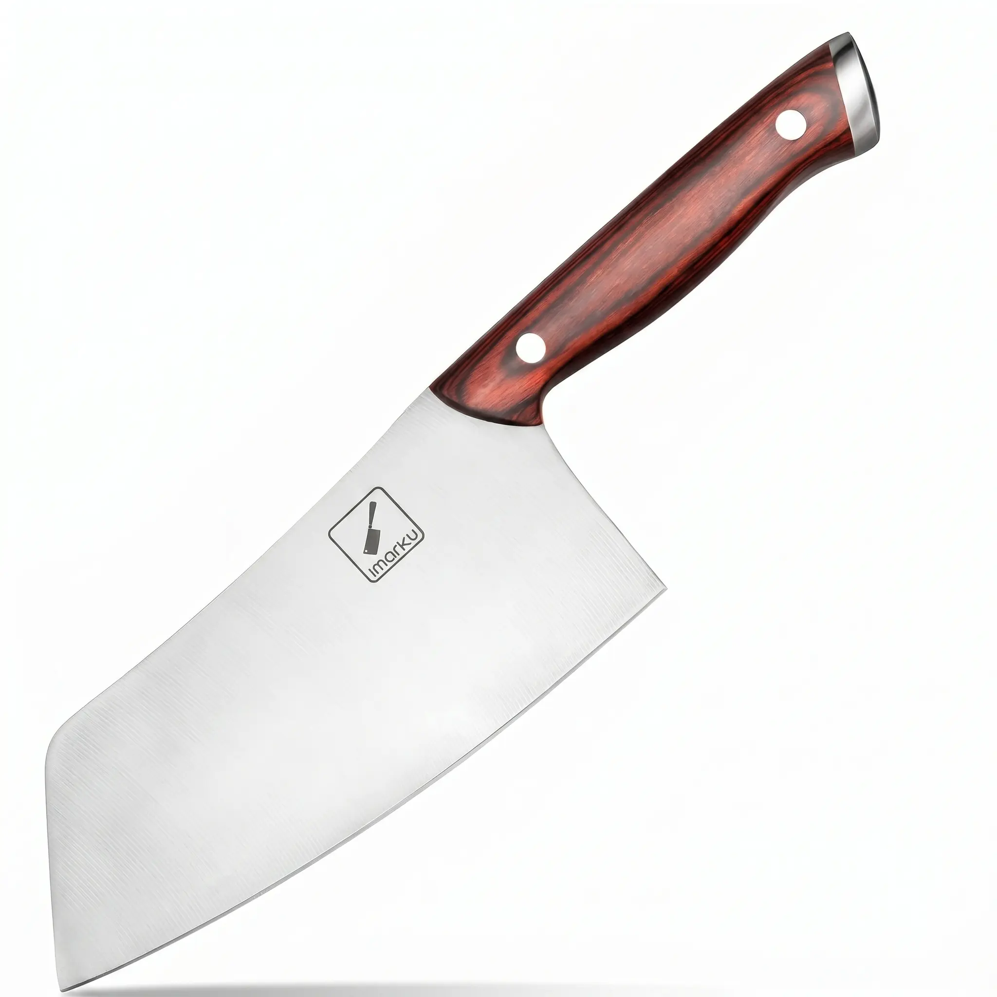 Cleaver Knife, 7-inch Meat Cleaver German High Carbon Stainless Steel Chopping Knife with Ergonomic Handle and Gift Box,Multipurpose Chinese Chef's Knife,
