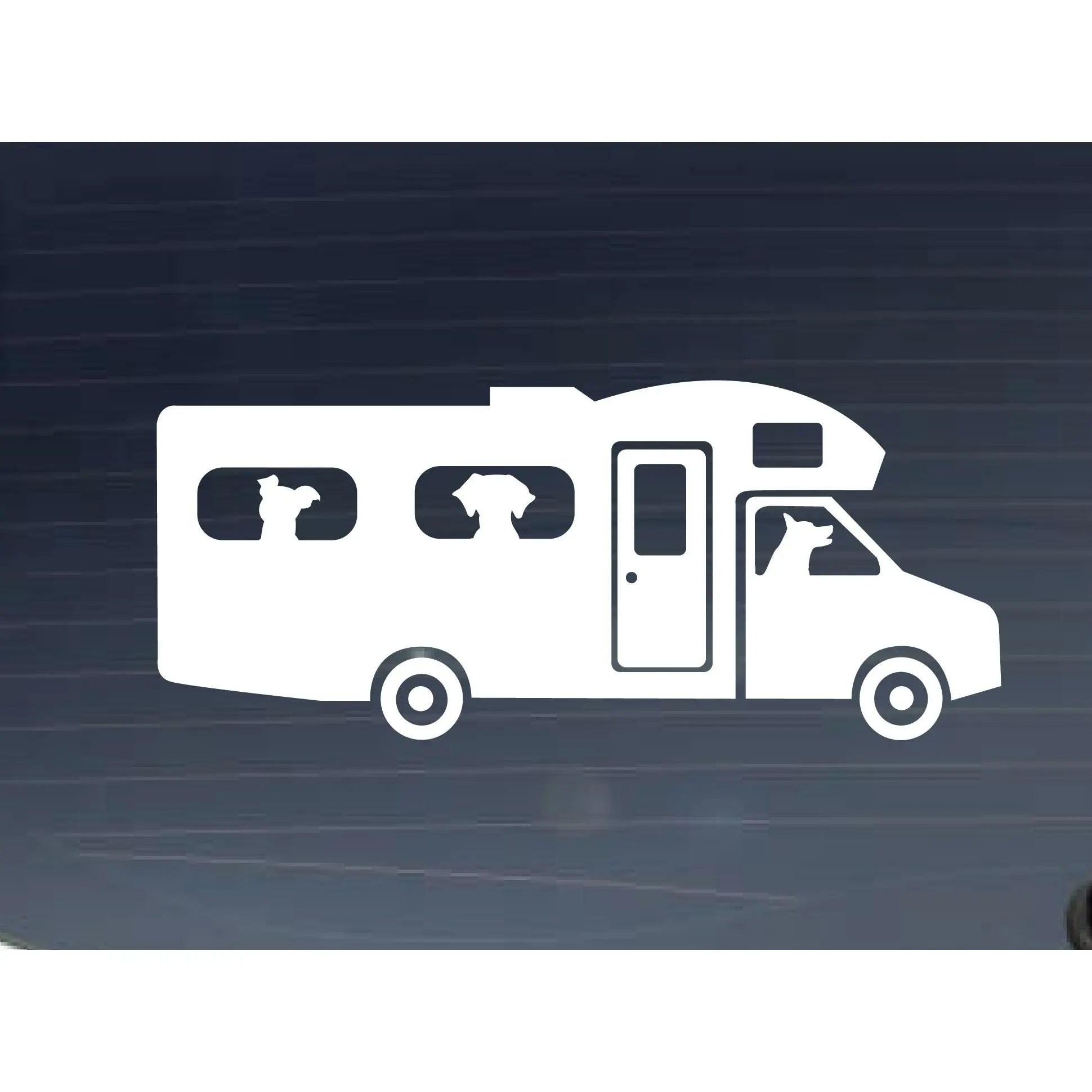 Dogs in an RV Camper Decal - Class C RV