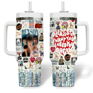 Ben Bone 40oz Tumbler For BB fans High-Quality Insulated Tumbler, Beautiful T Music Tumbler With Handle, Ben Lover Gift Tumbler, Leakproof Travel Mug