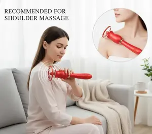 Fascia Gun Small Household Electric Massager Muscle Relaxation Massage Gun IntelligentMassager Shoulder Neck Massager Cervical Heat Therapy Home Use Cervical Massager Mini Electric Silicone Scalp and Body Massager New Multifunctional Massager Holiday Gift