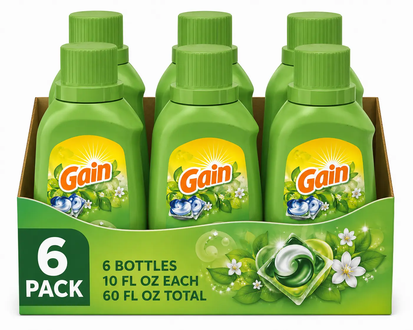 Gain Liquid Laundry Detergent, Original Fresh Scent, HE Compatible, Concentrated Laundry Detergent
